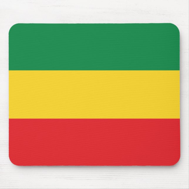 Green, Gold (Yellow) and Red Colors Flag Mouse Pad (Front)