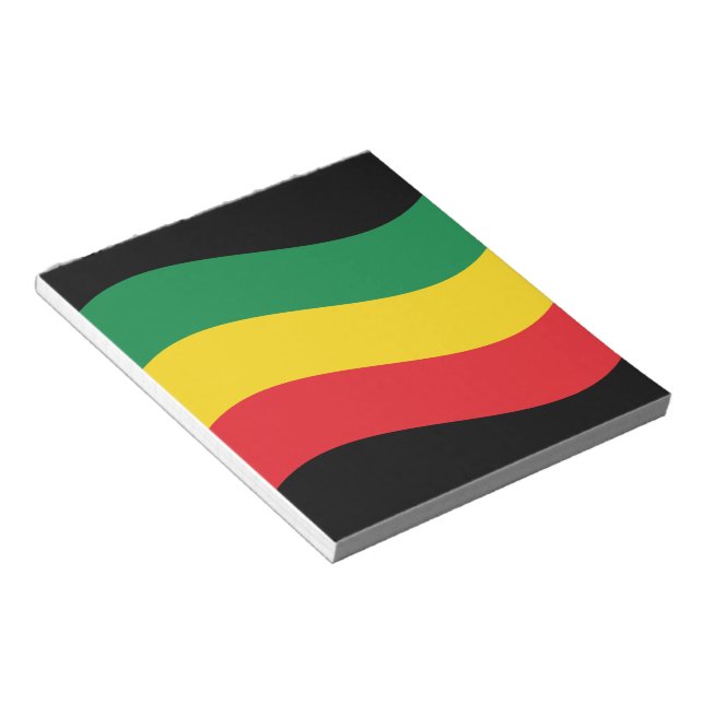 Green, Gold (Yellow) and Red Colors Flag Notepad (Angled)