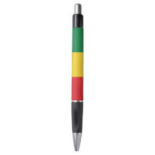 Green, Gold (Yellow) and Red Colors Flag Pen
