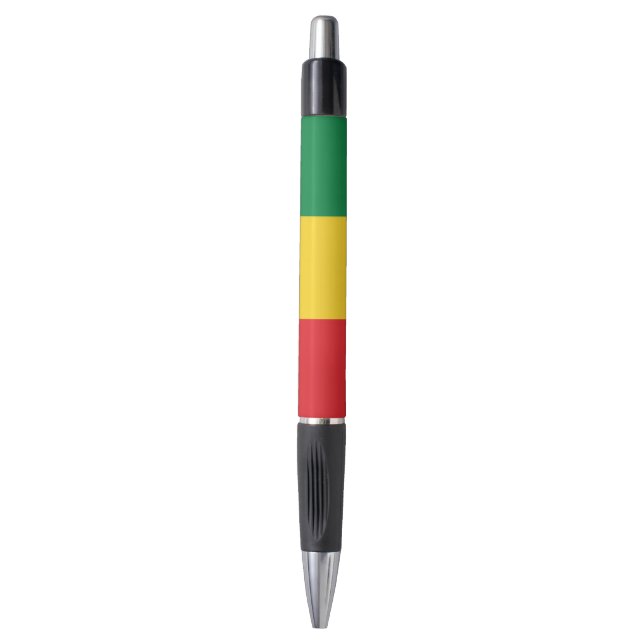 Green, Gold (Yellow) and Red Colors Flag Pen (Front Vertical)