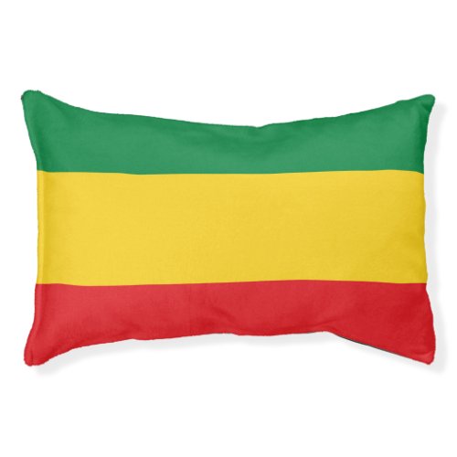 Green Gold Yellow and Red Colors Flag Pet Bed