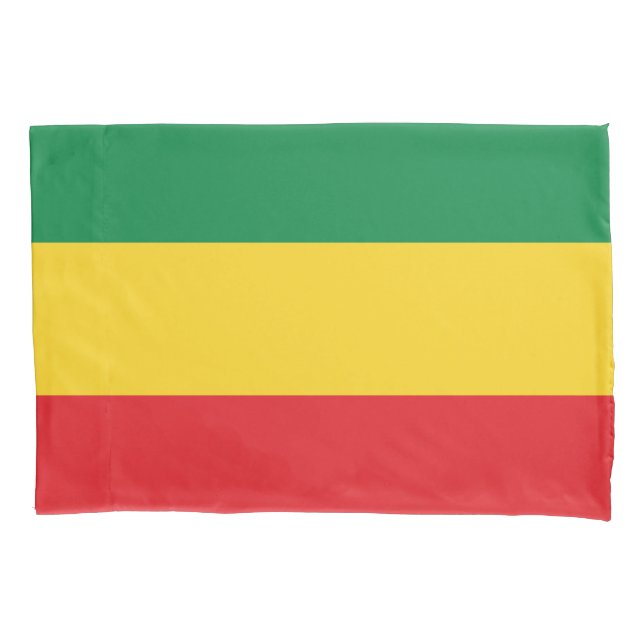 Green, Gold (Yellow) and Red Colors Flag Pillowcase (Front)