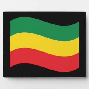 Green, Gold (Yellow) and Red Colors Flag Plaque