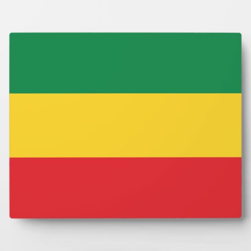 Green Gold Yellow and Red Colors Flag Plaque