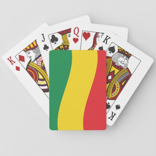 Green Gold Yellow and Red Colors Flag Playing Cards