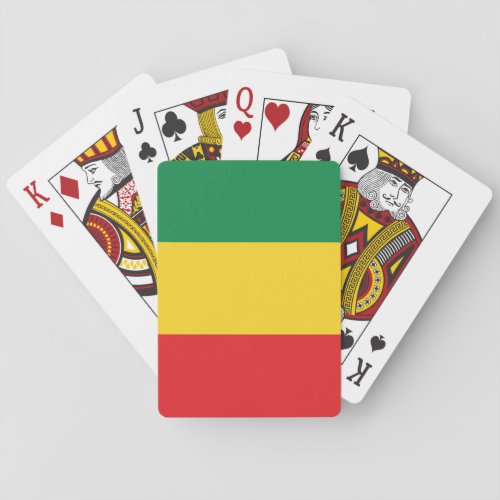 Green Gold Yellow and Red Colors Flag Playing Cards