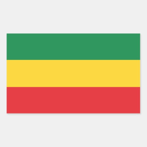 Green Gold Yellow and Red Colors Flag Rectangular Sticker