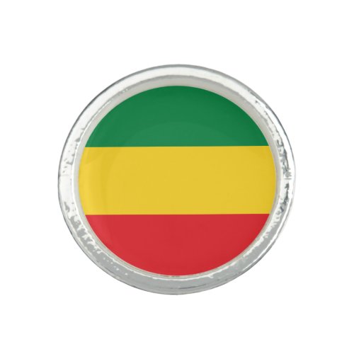 Green Gold Yellow and Red Colors Flag Ring