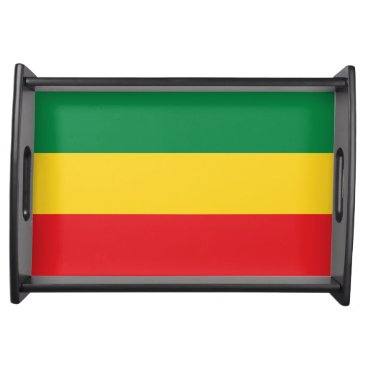 Green, Gold (Yellow) and Red Colors Flag Serving Tray
