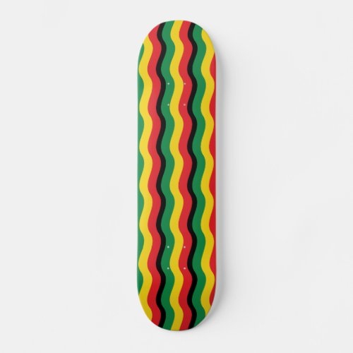 Green Gold Yellow and Red Colors Flag Skateboard Deck