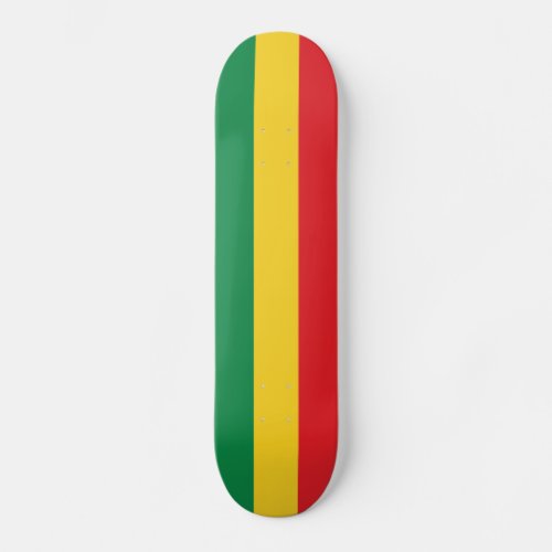 Green Gold Yellow and Red Colors Flag Skateboard Deck