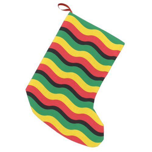 Green Gold Yellow and Red Colors Flag Small Christmas Stocking