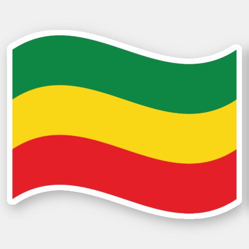 Green Gold Yellow and Red Colors Flag Sticker