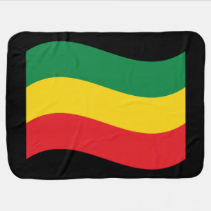 Green, Gold (Yellow) and Red Colors Flag Stroller Blanket