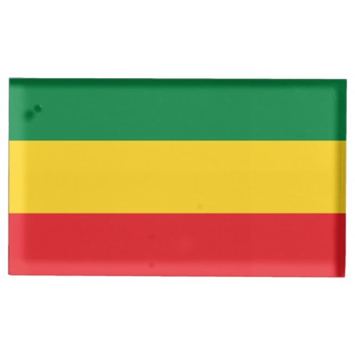 Green Gold Yellow and Red Colors Flag Table Number Holder
