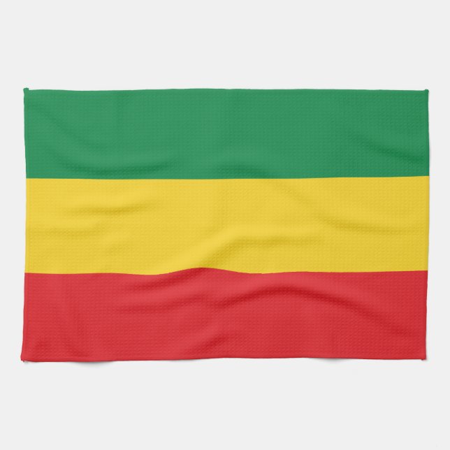 Green, Gold (Yellow) and Red Colors Flag Towel (Horizontal)