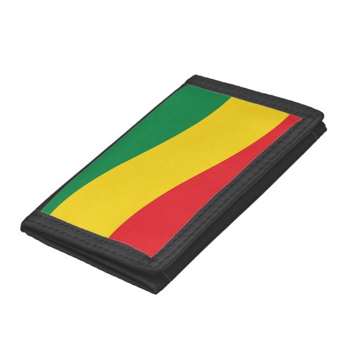 Green Gold Yellow and Red Colors Flag Tri_fold Wallet