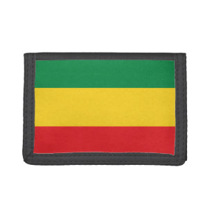 Green, Gold (Yellow) and Red Colors Flag Tri-fold Wallet