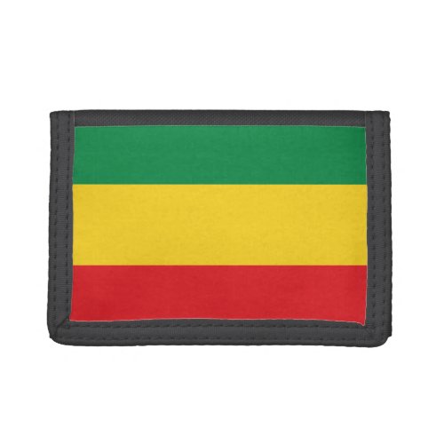 Green Gold Yellow and Red Colors Flag Trifold Wallet