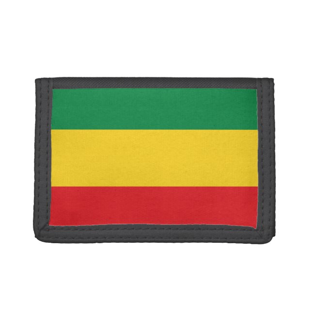 Green, Gold (Yellow) and Red Colors Flag Trifold Wallet (Front)