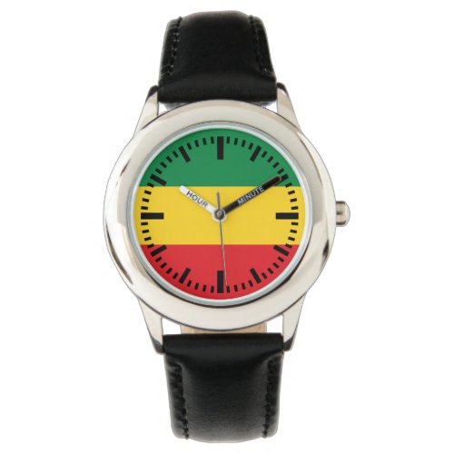 Green Gold Yellow and Red Colors Flag Watch