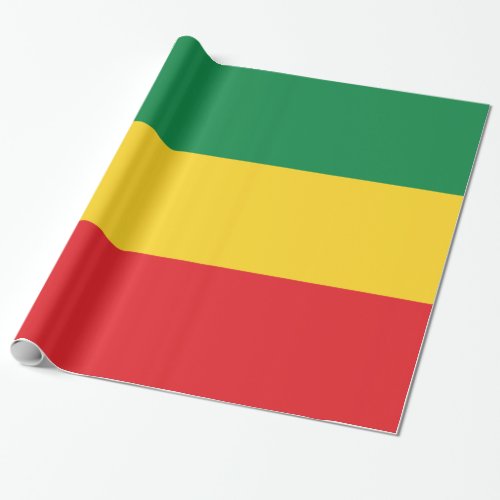 Green Gold Yellow and Red Colors Flag Wrapping Paper