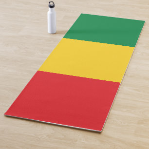 Green, Gold (Yellow) and Red Colors Flag Yoga Mat