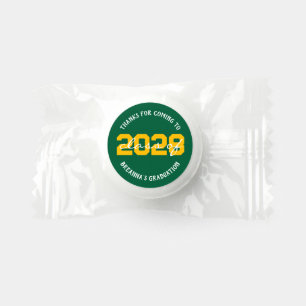 Green & Gold Yellow Graduation Class of ANY YEAR Life Saver® Mints