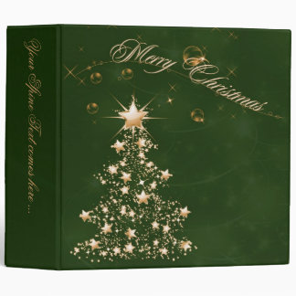 Green Golden Christmas 2 Binder
