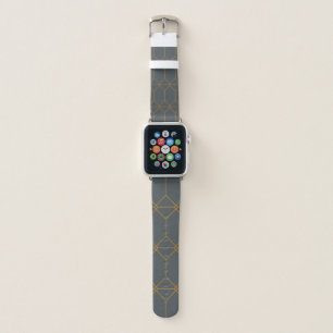 Green, golden, simple, retro, elegant illustration apple watch band