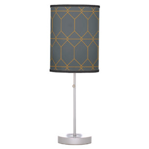 Green, golden, simple, retro, elegant illustration table lamp