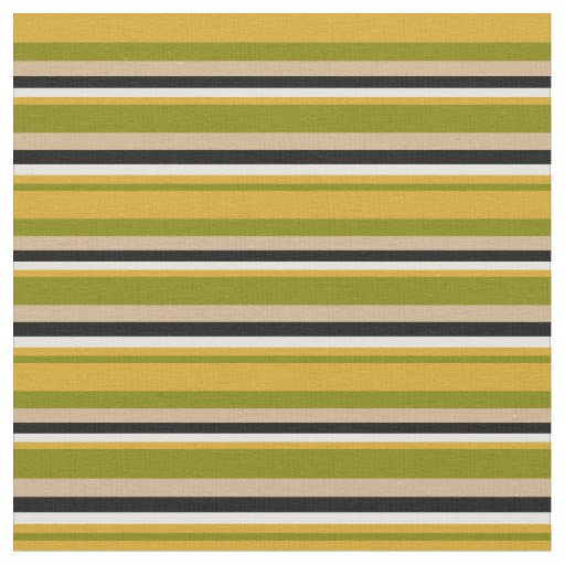 Green, Goldenrod, Light Yellow, Black, and Tan Fabric