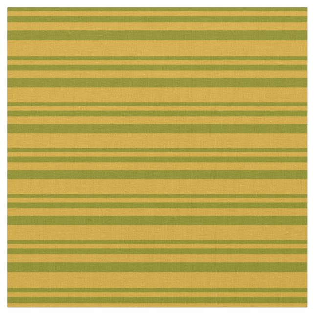 Green & Goldenrod Lined Pattern Fabric (Close Up)