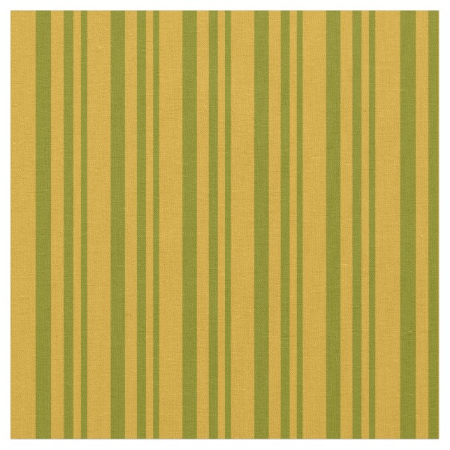 Green & Goldenrod Lines/Stripes Pattern Fabric (Close Up)