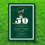 Green Golf 50th Birthday Invitation<br><div class="desc">Green Golf 50th Birthday Invitation.</div>