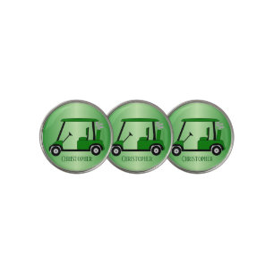 Green Golf Buggy Design Ball Marker