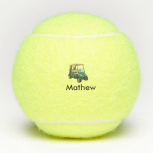 Green golf car name man sports boy gifts letter tennis balls