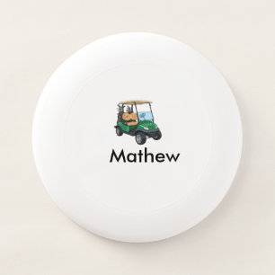 Green golf car name man sports boy gifts letter Wham-O frisbee