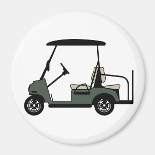 Green Golf Cart Magnet