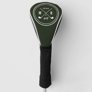 GREEN Golf CLub personalized logo monogram Head Cover