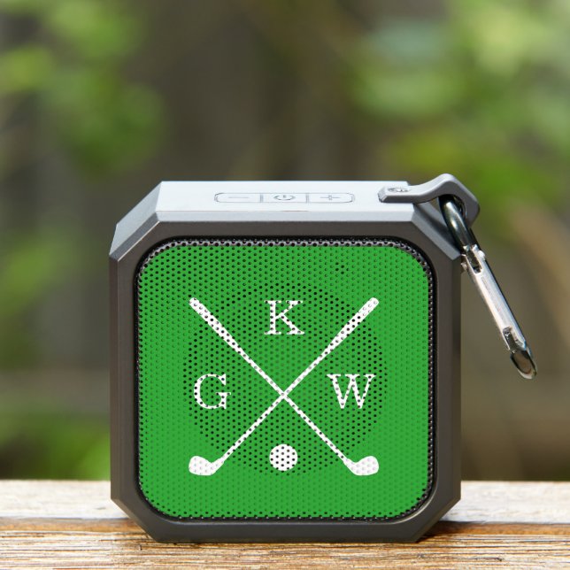 Green Golf Clubs 3 Letter Monogram Bluetooth Speaker (Insitu(Outdoor))