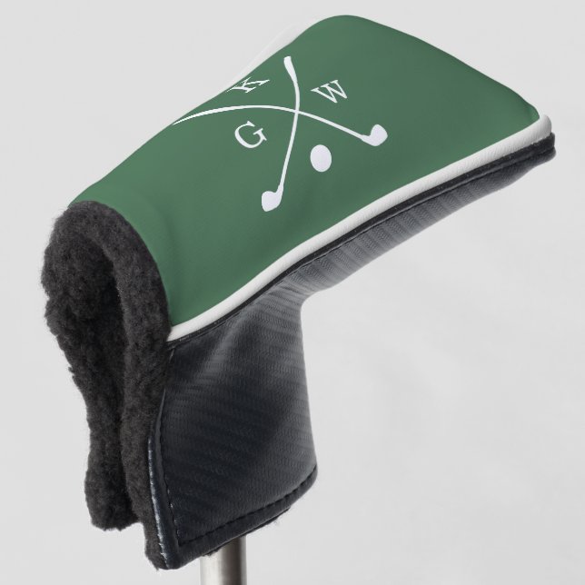 Green Golf Clubs Monogram Golf Head Cover (3/4 Front)
