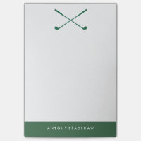Green Golf Clubs Personalized Post-it Notes