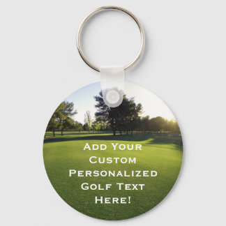 Green Golf Course at Dawn Keychain