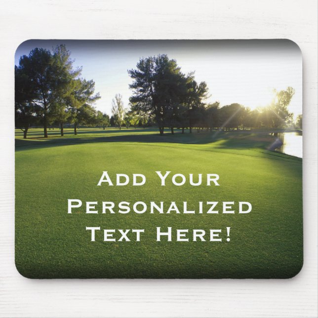 Green Golf Course at Dawn Mouse Pad (Front)