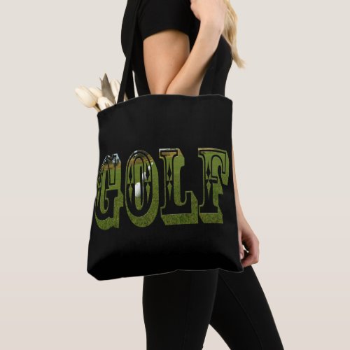 Green Golf Dimensional Picture Logo Tote Bag