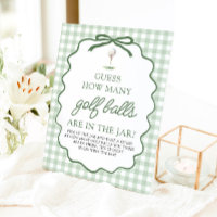 Green Golf Guess How Many Golf Balls Baby Shower