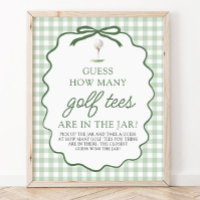Green Golf Guess How Many Golf Tees Baby Shower