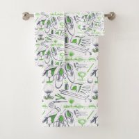 Green Golf Icons Pattern
