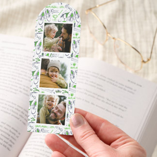 Green Golf Icons Pattern Bookmarks